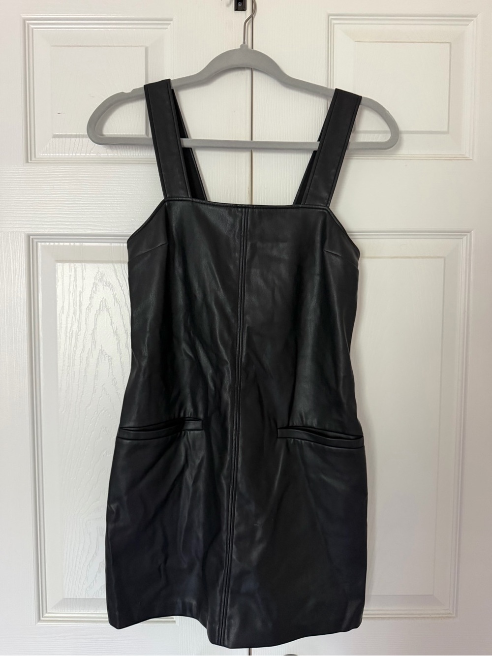 Abercrombie & Fitch Black Faux Leather Mini Dress